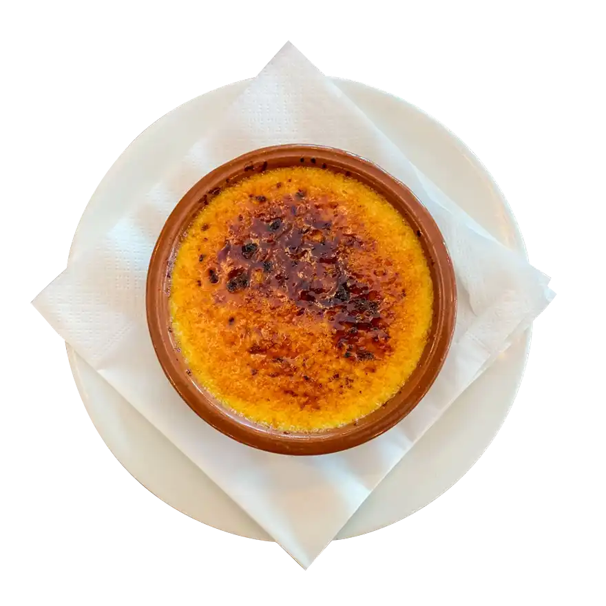 Crème brulée maison, café restaurant La Résistance, bar brasserie, Buxerolles Poitiers